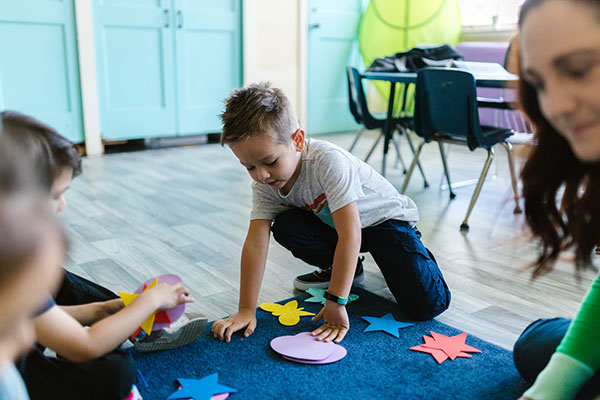 children playing at school